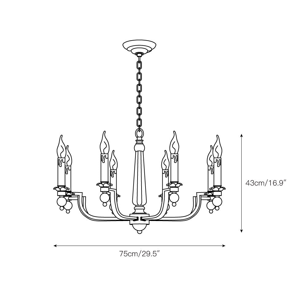 Vorinor Vintage Industrial Metal Chandelier - Lamp Copper