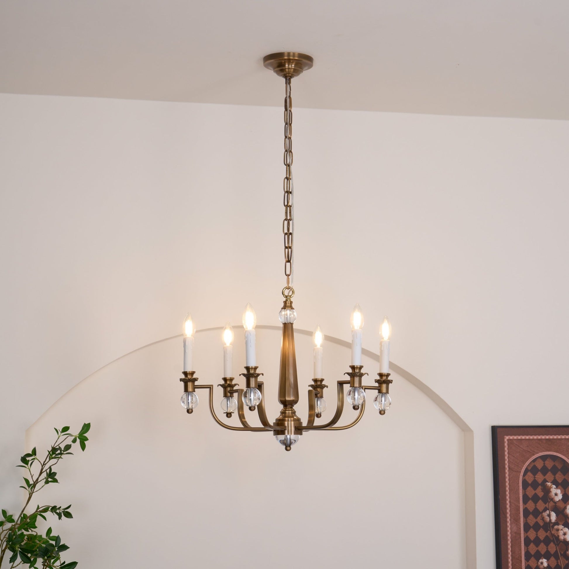 Vorinor Vintage Industrial Metal Chandelier - Lamp Copper