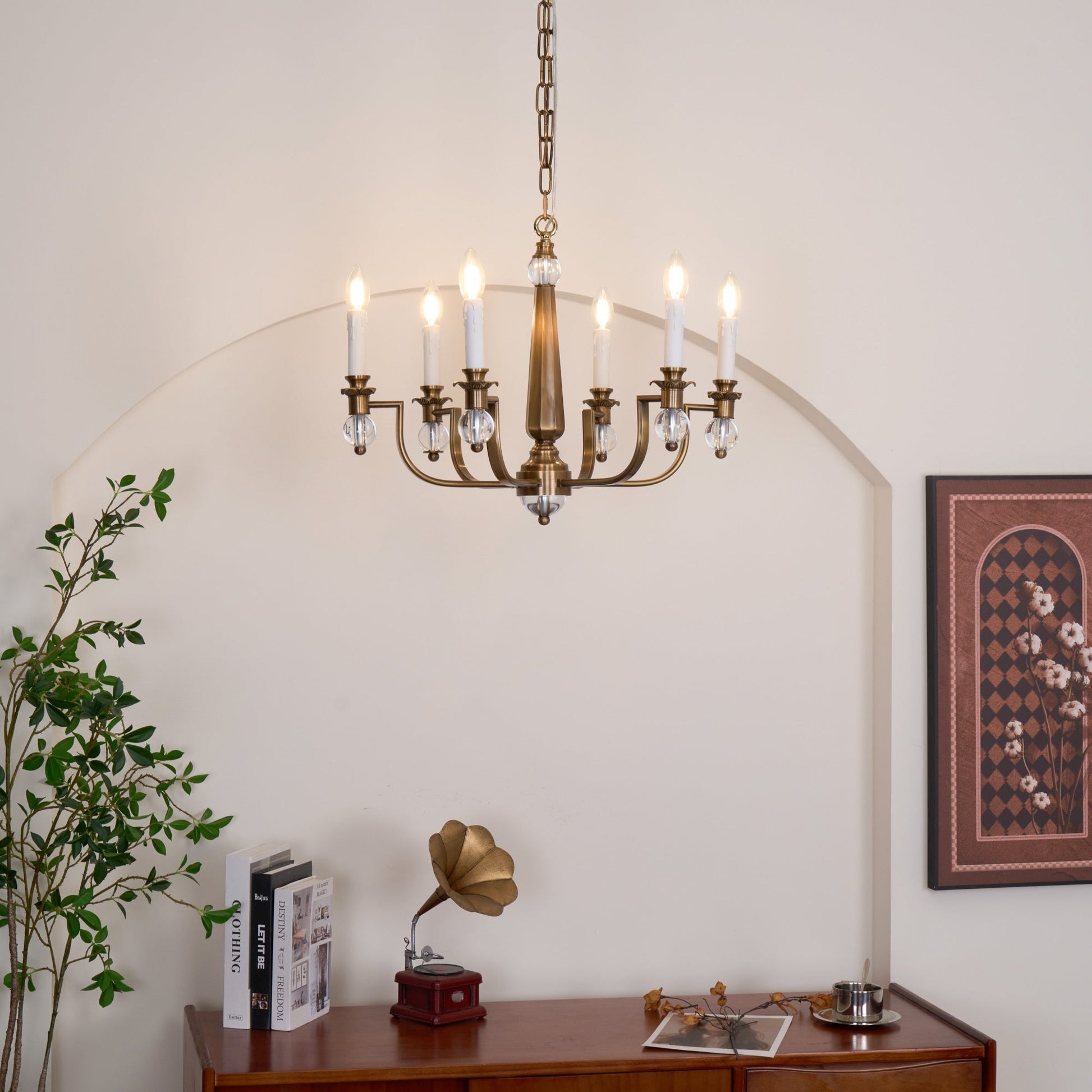 Vorinor Vintage Industrial Metal Chandelier - Lamp Copper