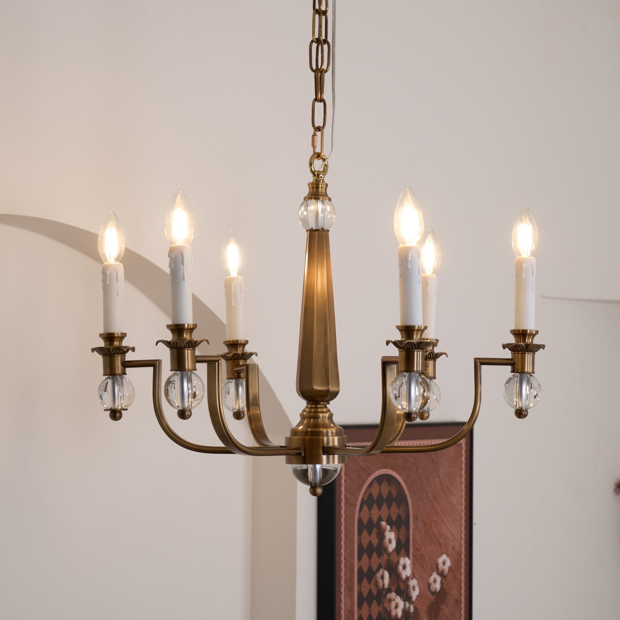 Vorinor Vintage Industrial Metal Chandelier - Lamp Copper
