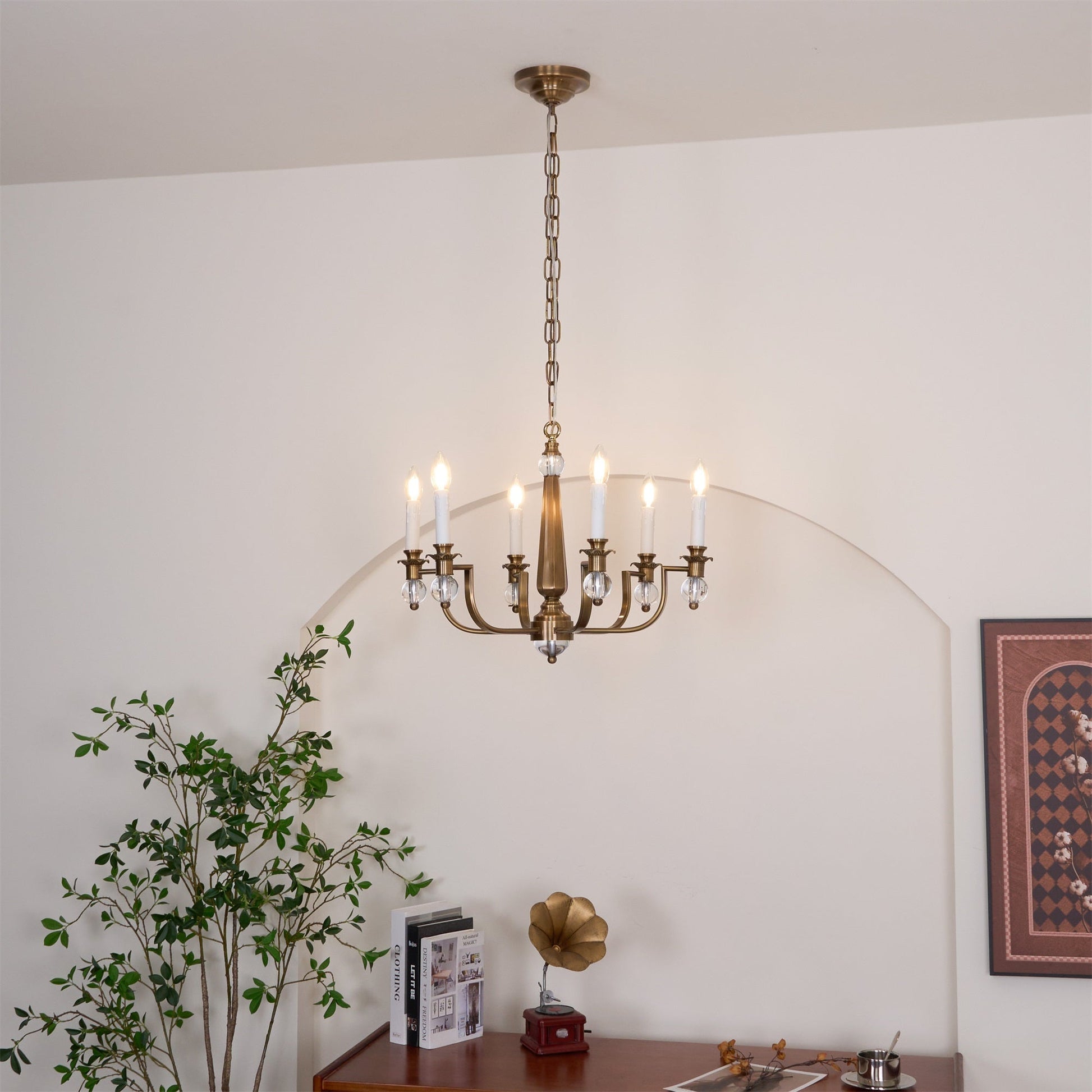 Vorinor Vintage Industrial Metal Chandelier - Lamp Copper