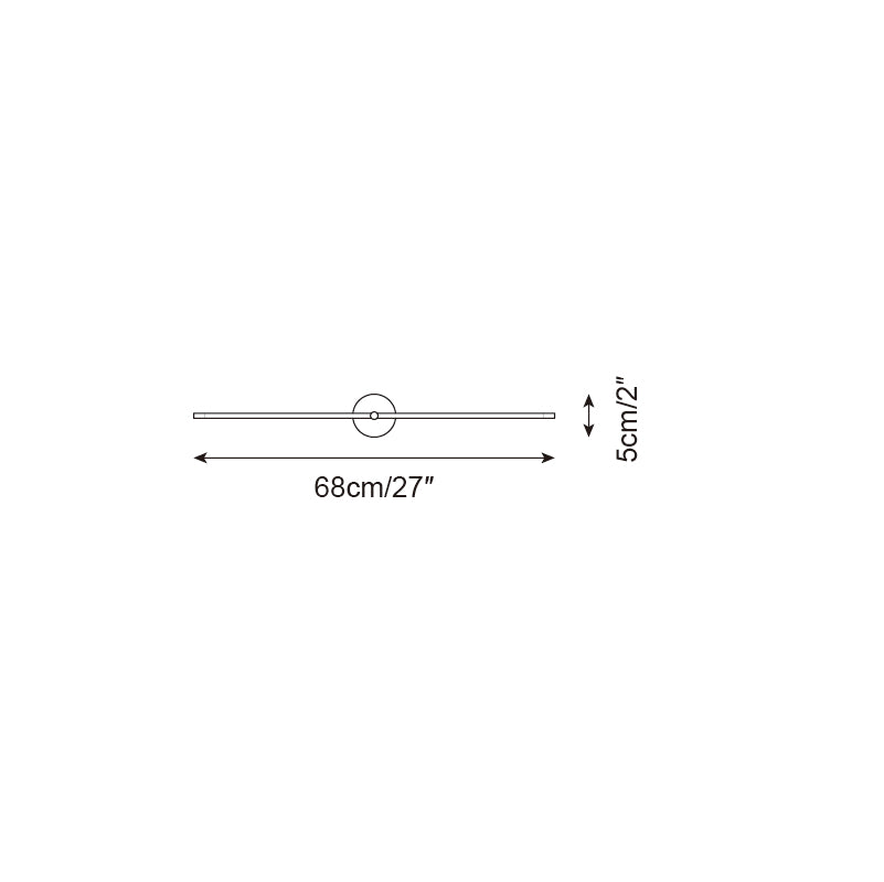 Wall Lamp Minimalist Linear Rod Double End Accent Modern Style - Lamp Copper