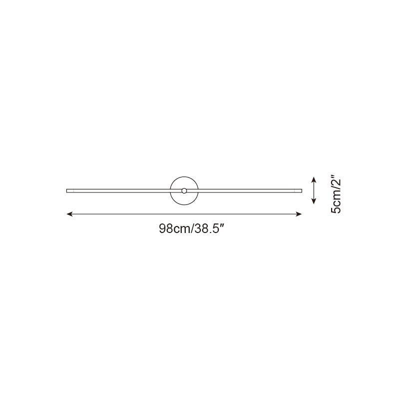 Wall Lamp Minimalist Linear Rod Double End Accent Modern Style - Lamp Copper