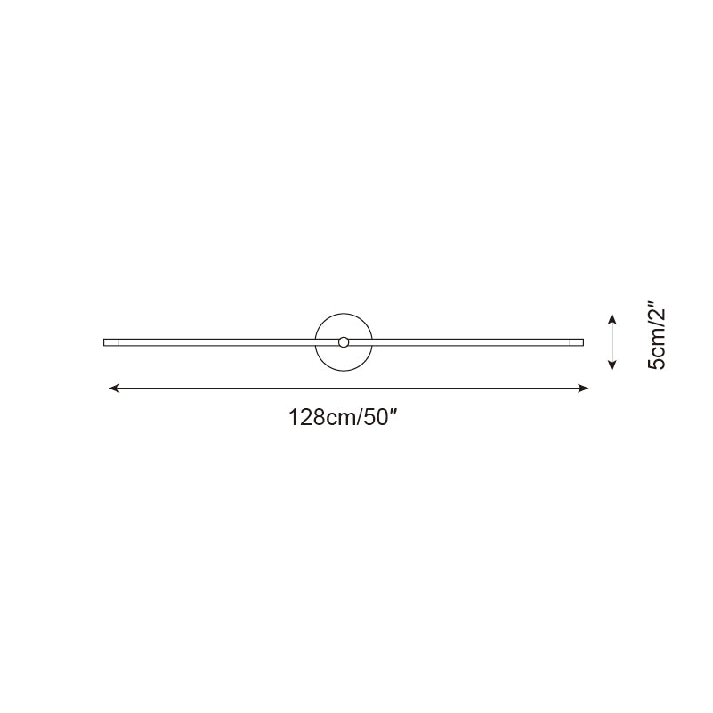 Wall Lamp Minimalist Linear Rod Double End Accent Modern Style - Lamp Copper