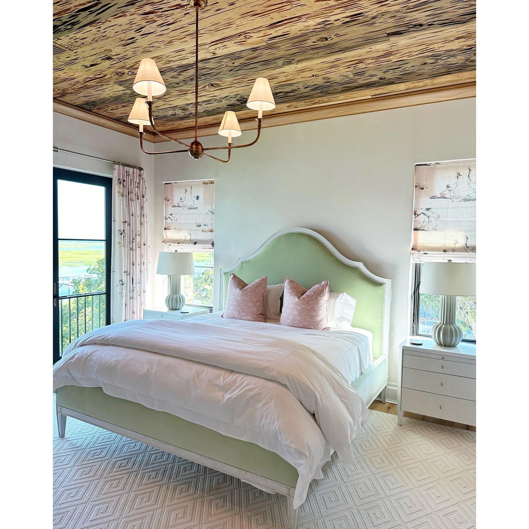 Arthaila Vintage Industrial Grande Fabric Chandelier - Lamp Copper