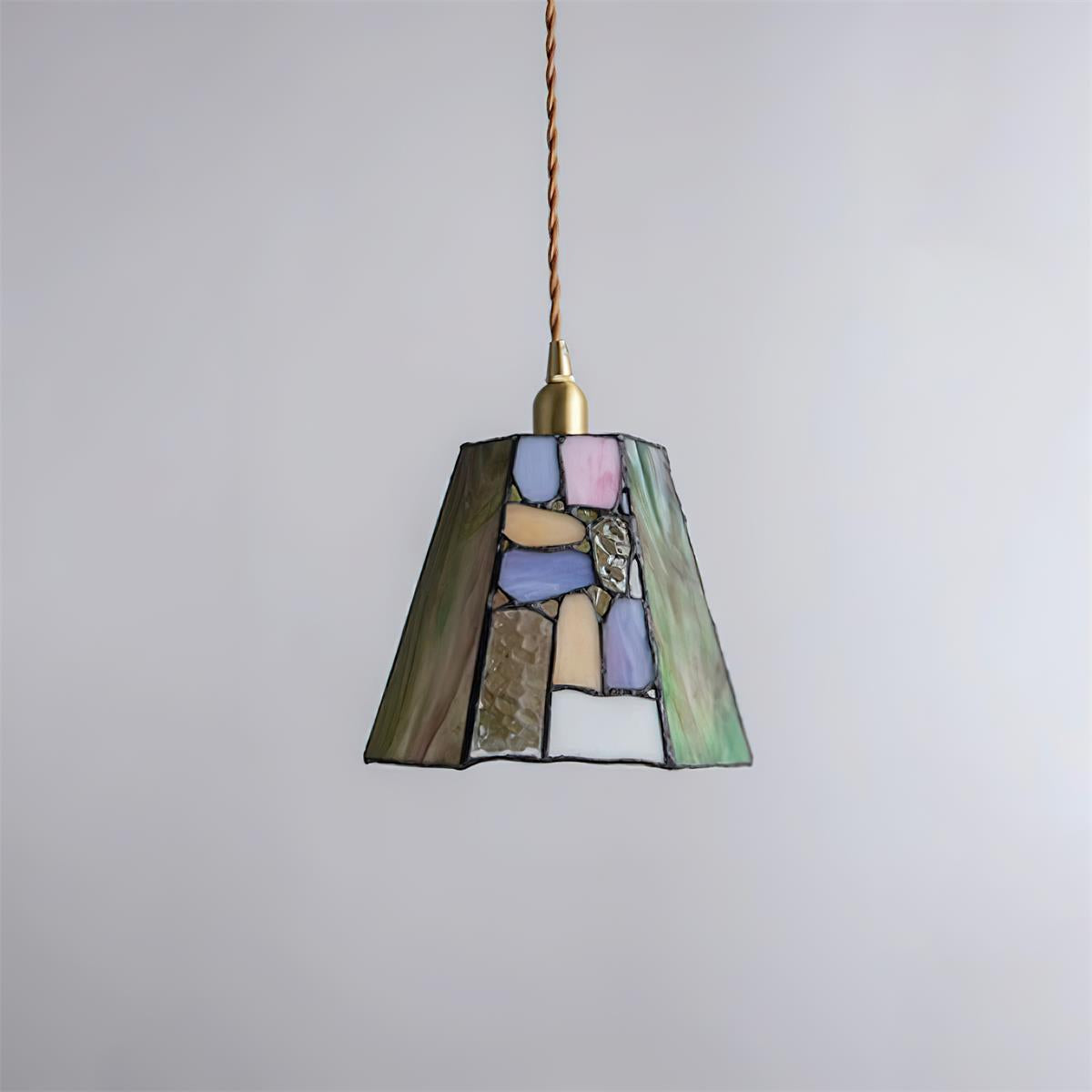 Mavine Tiffany-Style Stained Glass Pendant Light - Lamp Copper