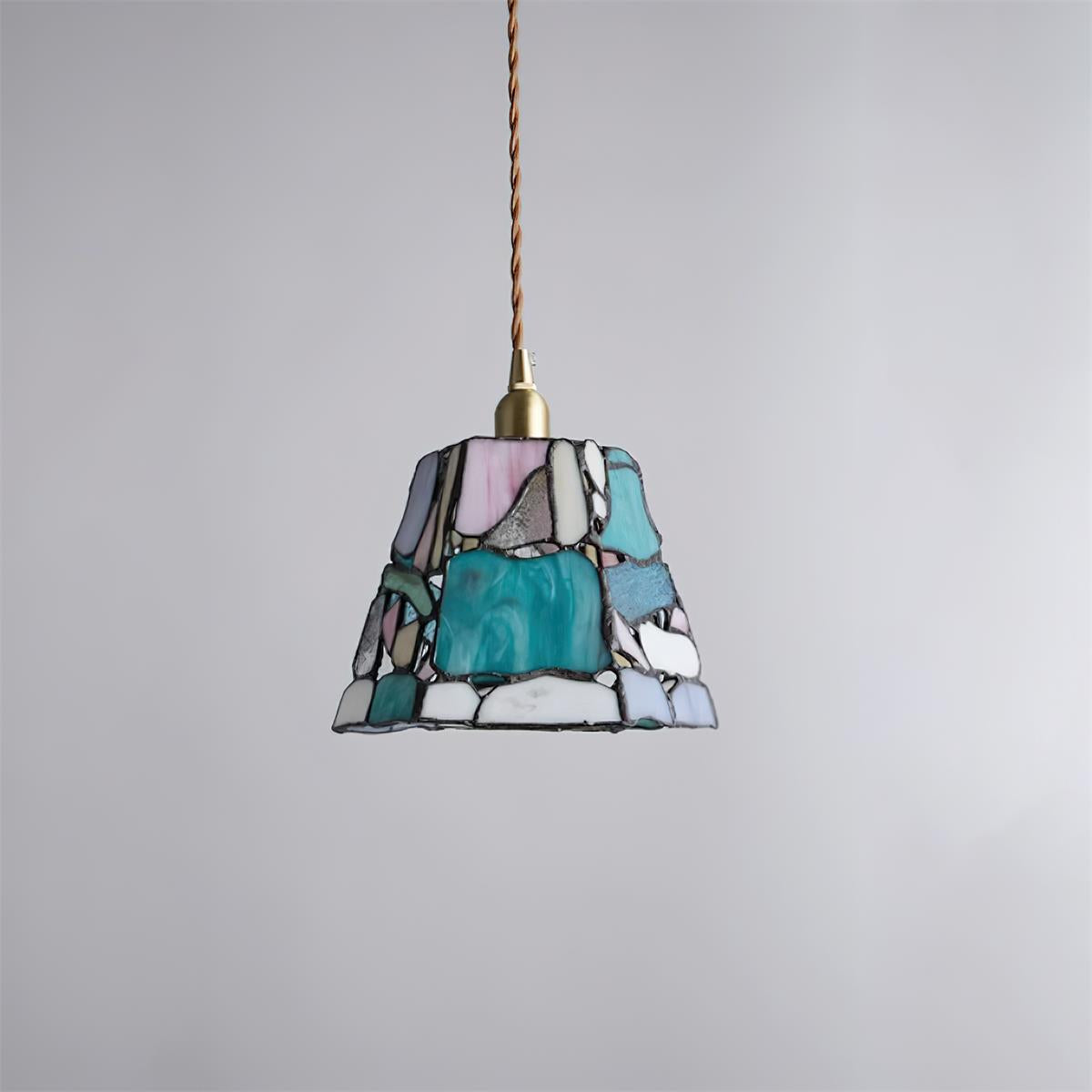 Mavine Tiffany-Style Stained Glass Pendant Light - Lamp Copper
