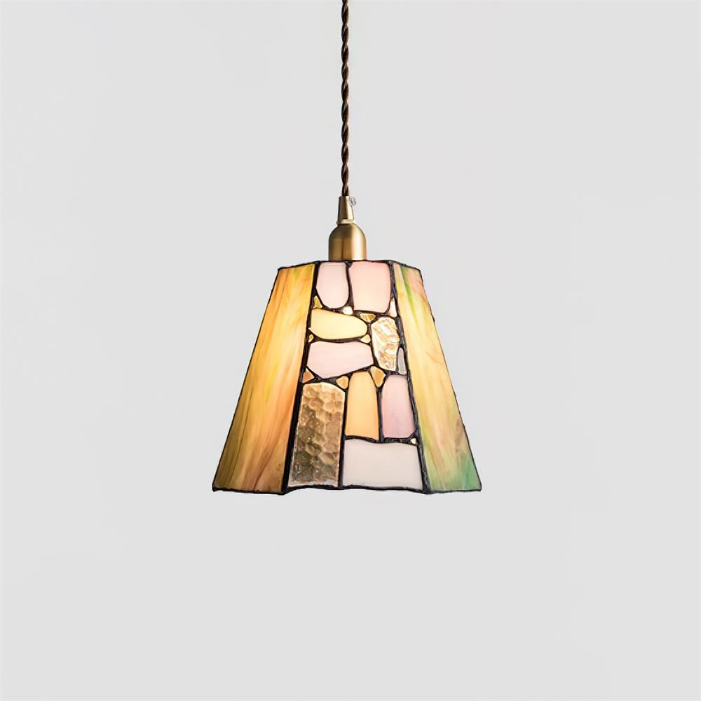 Mavine Tiffany-Style Stained Glass Pendant Light - Lamp Copper
