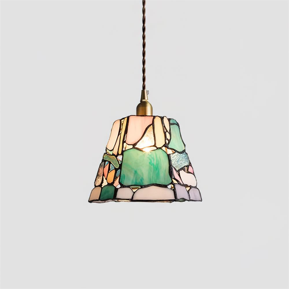 Mavine Tiffany-Style Stained Glass Pendant Light - Lamp Copper