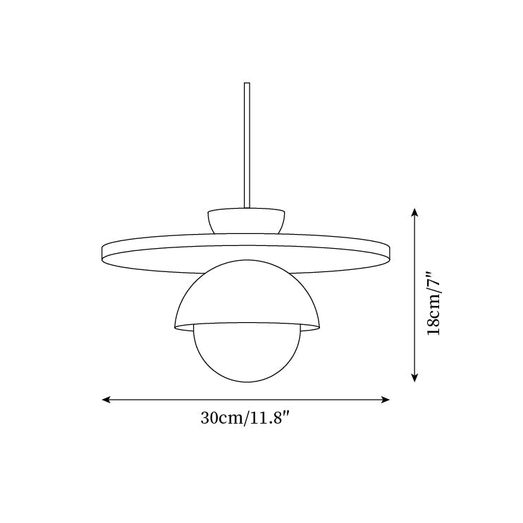 Ritta Pendant Light Glass Globe Travertine - Lamp Copper