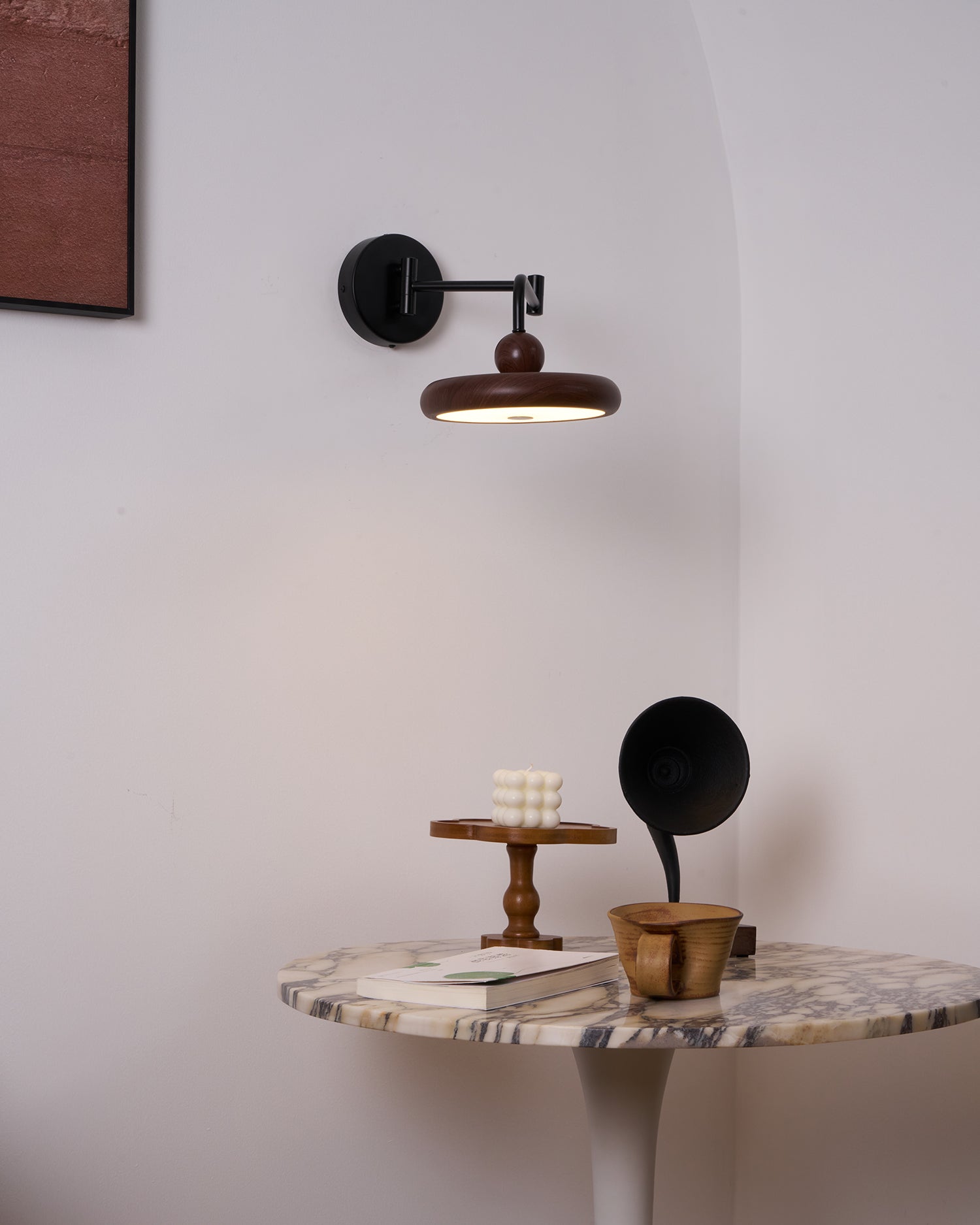 Nella Wooden Wall Light - Lamp Copper