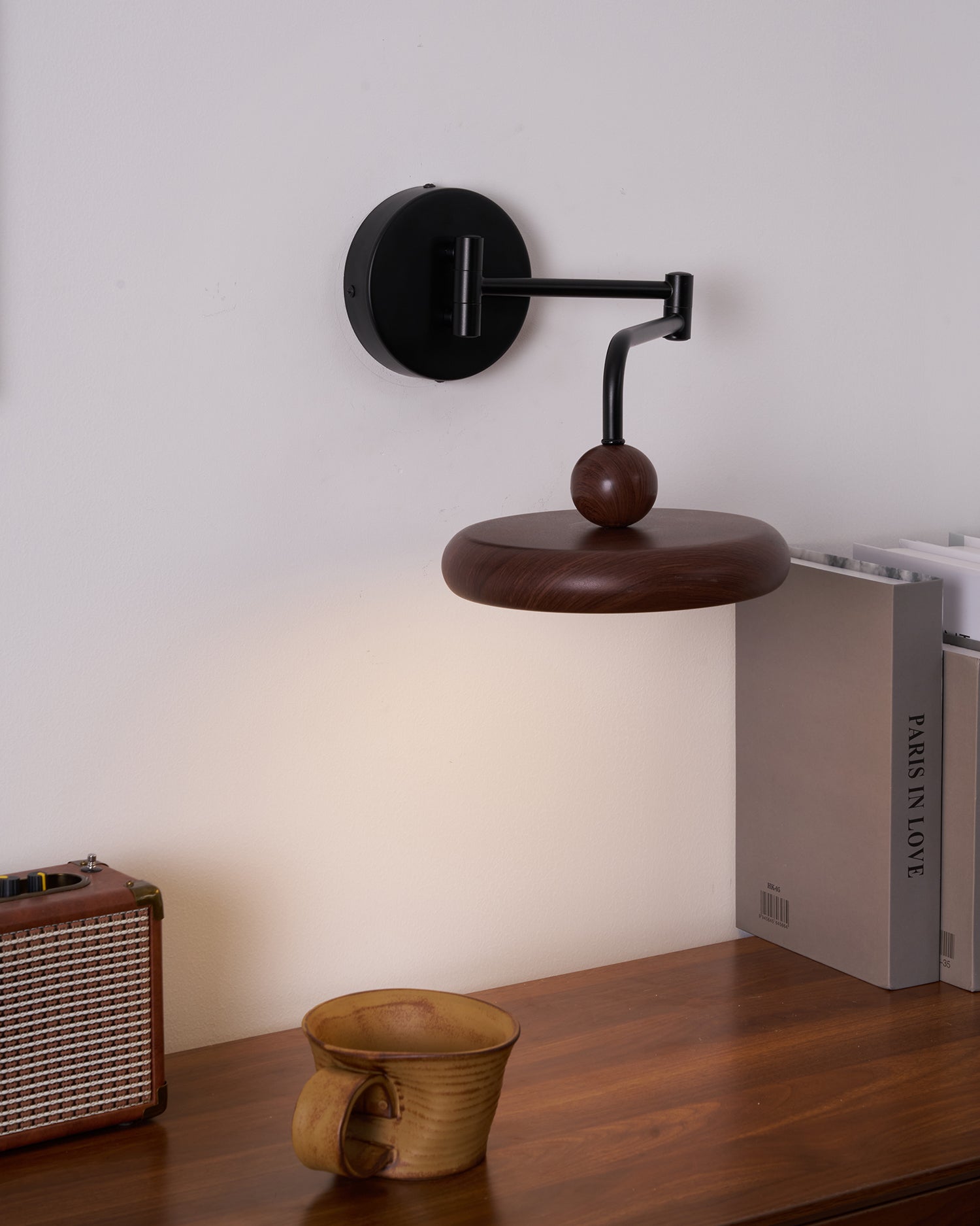 Nella Wooden Wall Light - Lamp Copper