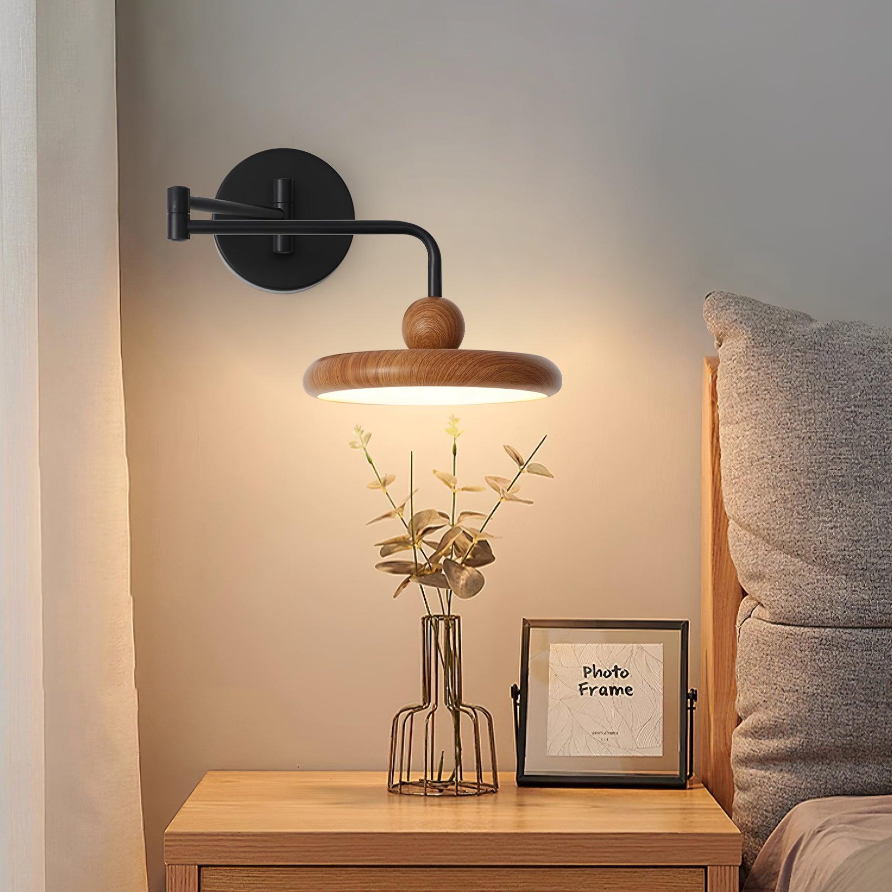 Nella Wooden Wall Light - Lamp Copper