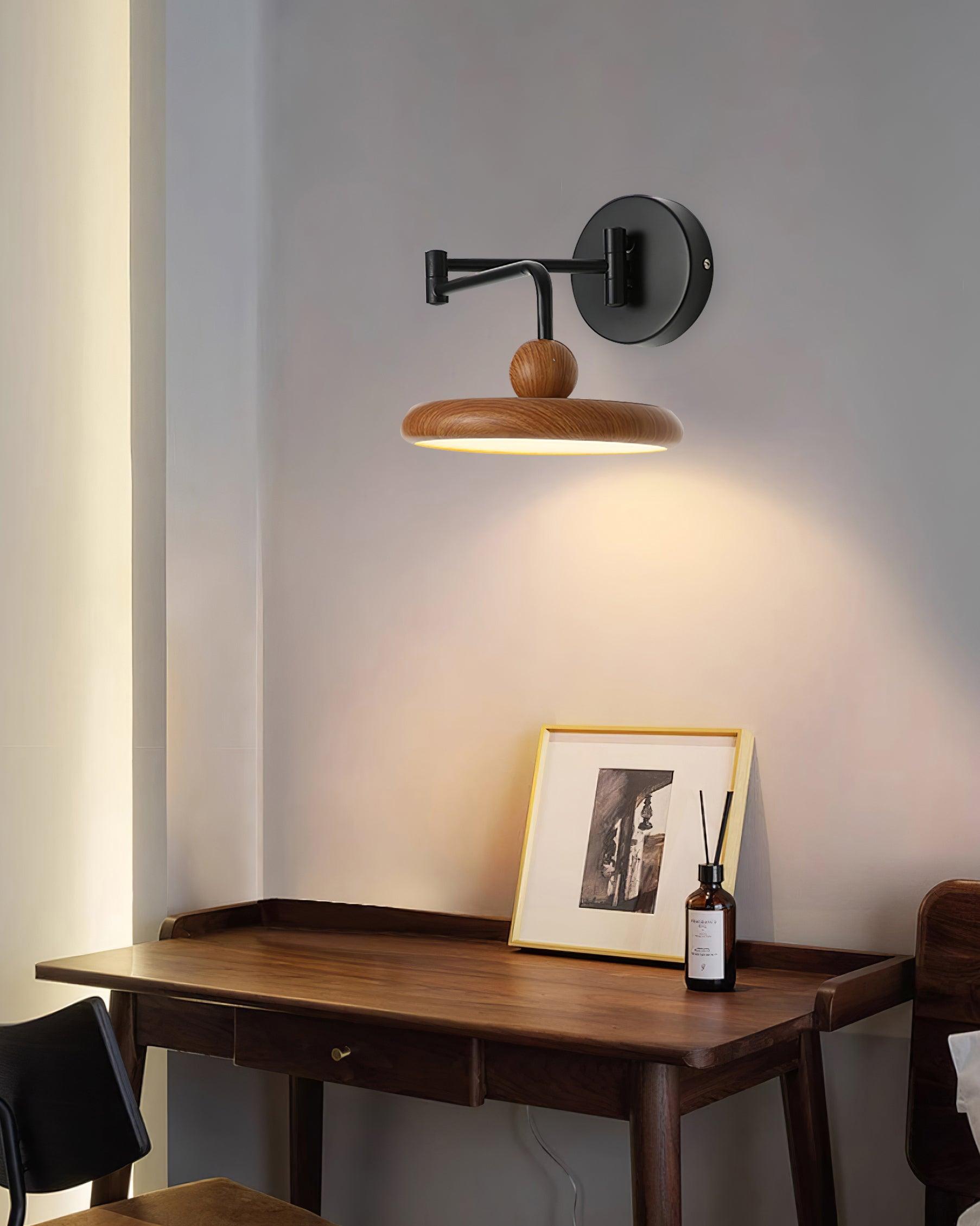 Nella Wooden Wall Light - Lamp Copper