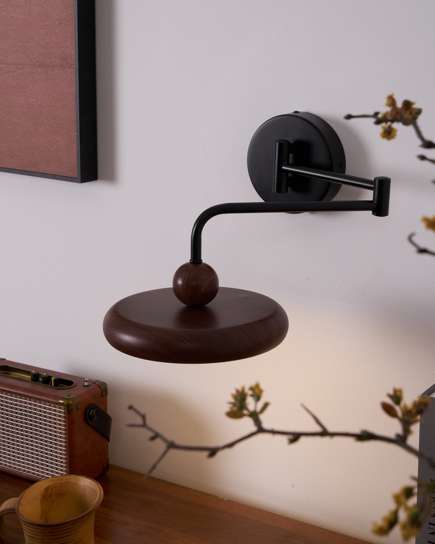 Nella Wooden Wall Light - Lamp Copper