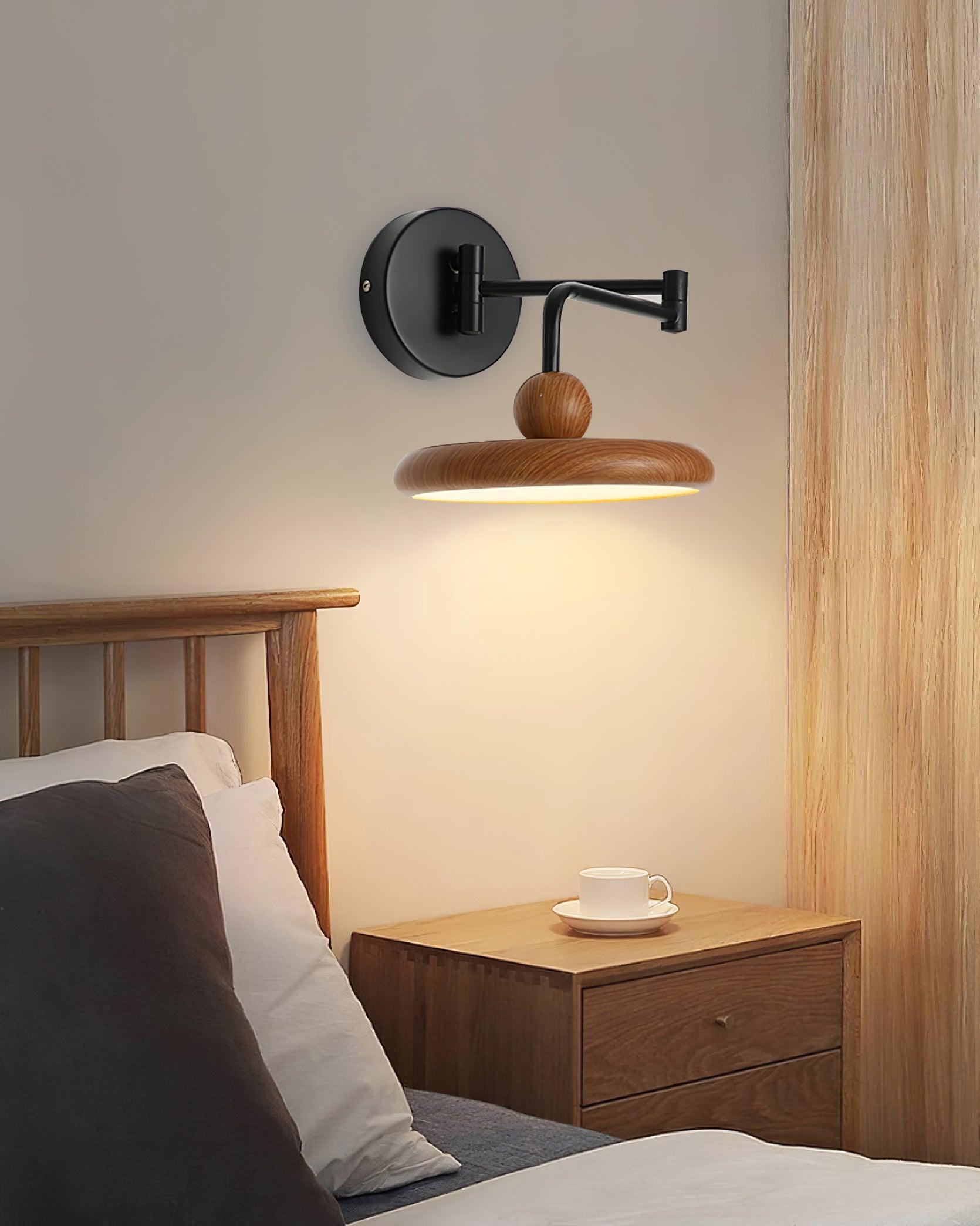 Nella Wooden Wall Light - Lamp Copper
