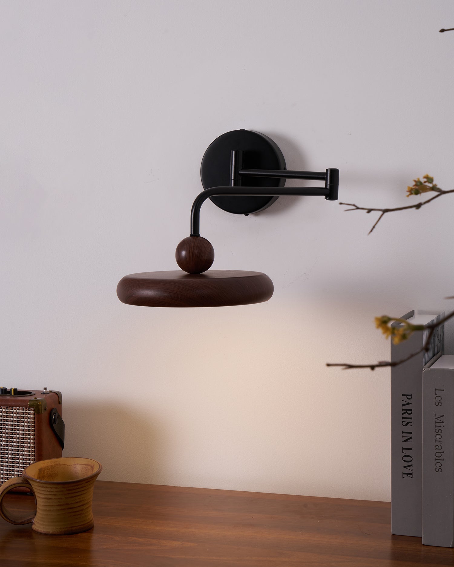Nella Wooden Wall Light - Lamp Copper