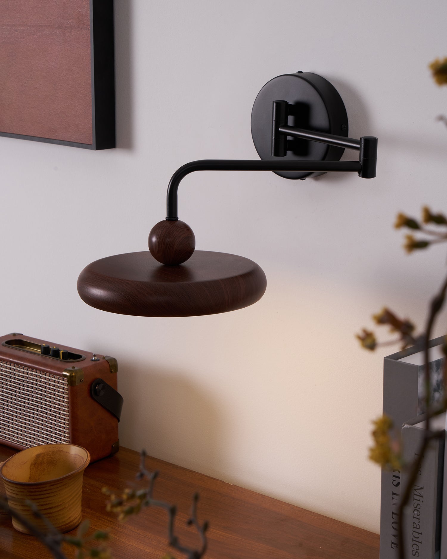 Nella Wooden Wall Light - Lamp Copper