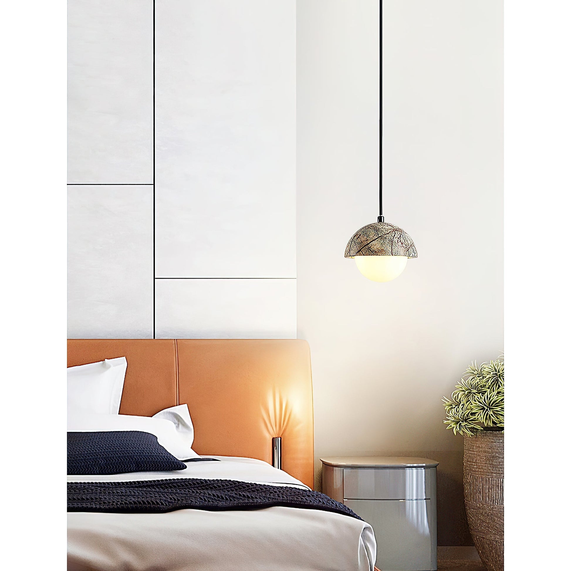 Lylorarae Modern Minimalist Marble Glass Pendant Lamp - Lamp Copper