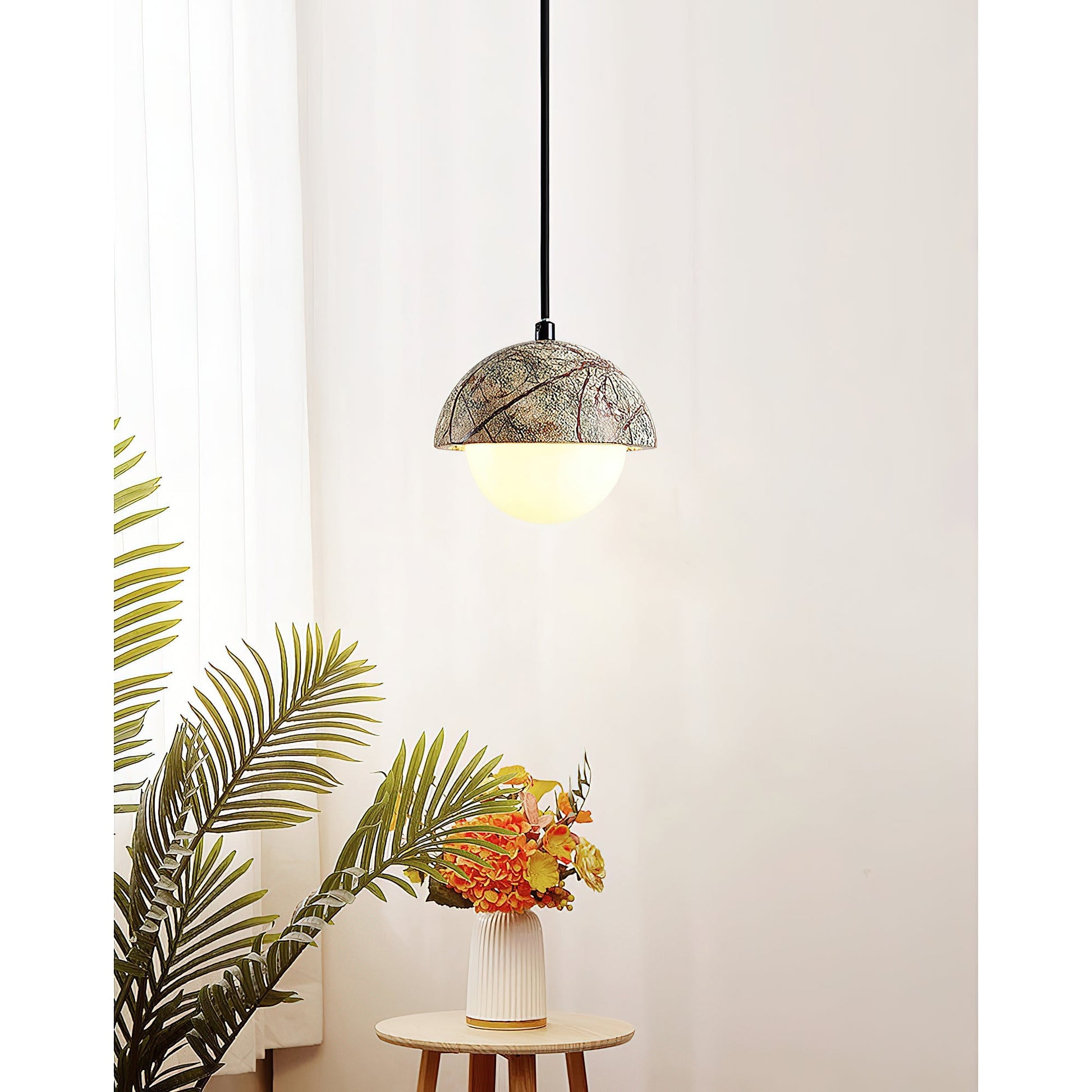 Lylorarae Modern Minimalist Marble Glass Pendant Lamp - Lamp Copper