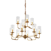 Araeos Postmodern Luxury Brass Glass Chandelier - Lamp Copper