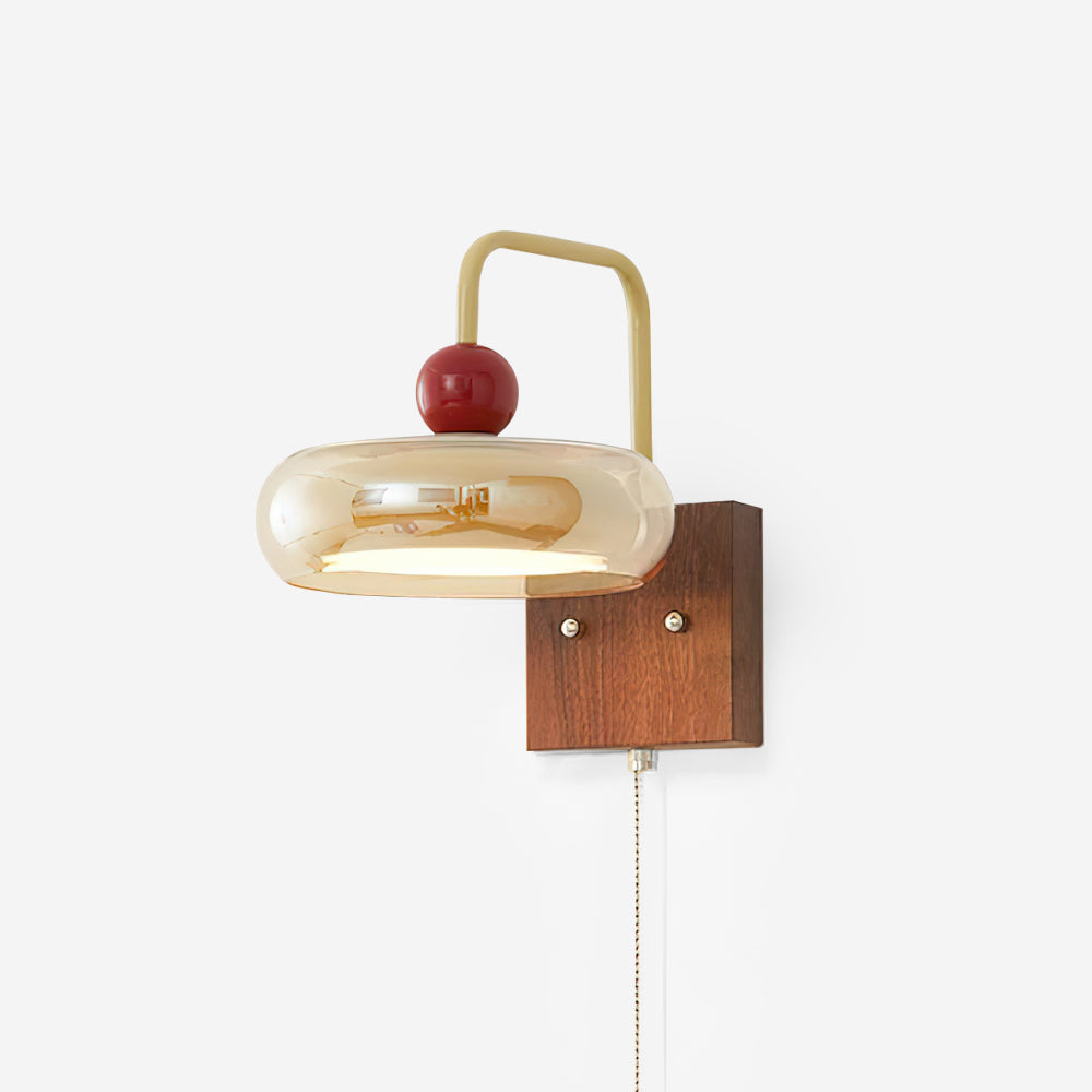 Eplio Retro Metal & Glass Wall Lamp - Lamp Copper