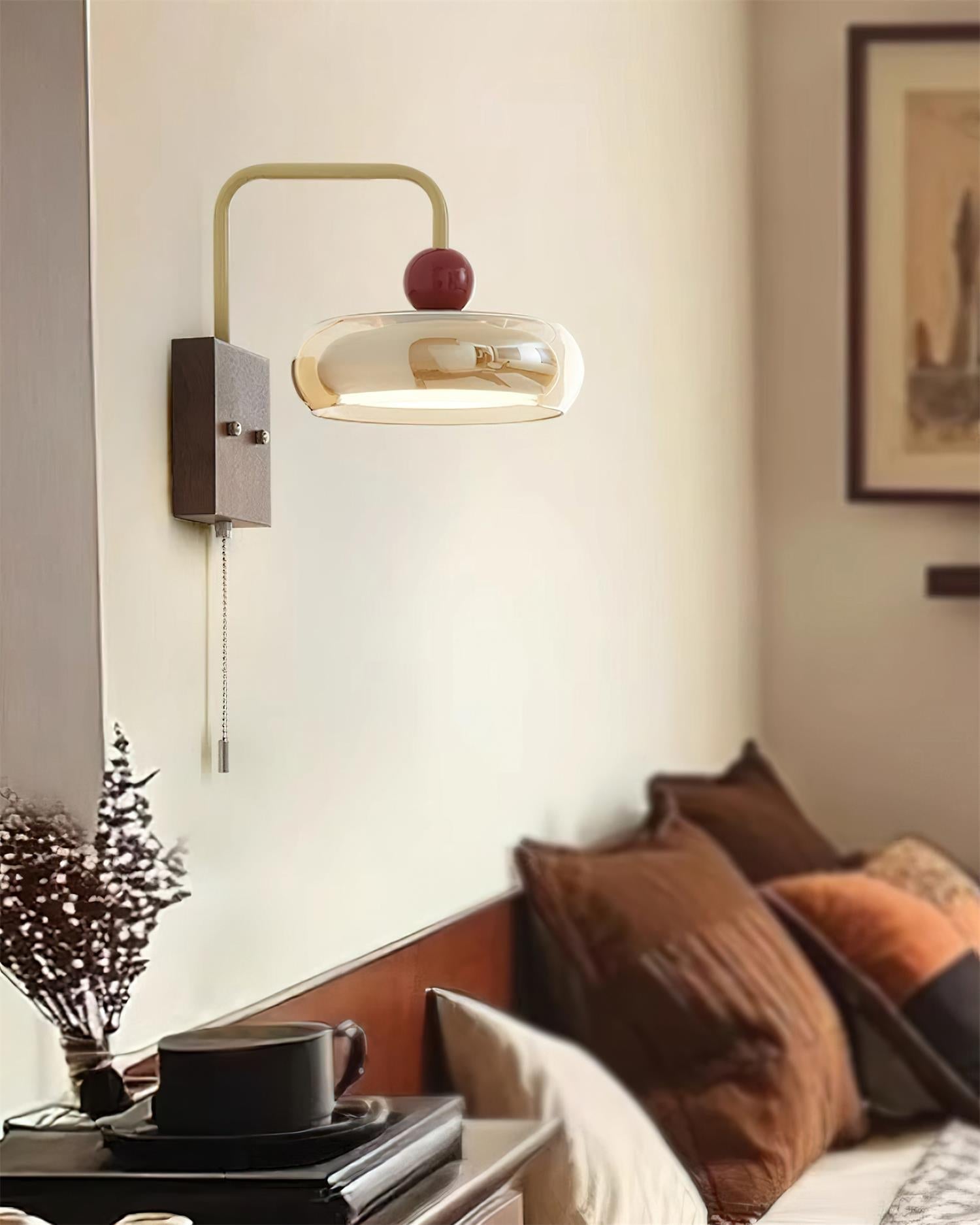 Eplio Retro Metal & Glass Wall Lamp - Lamp Copper