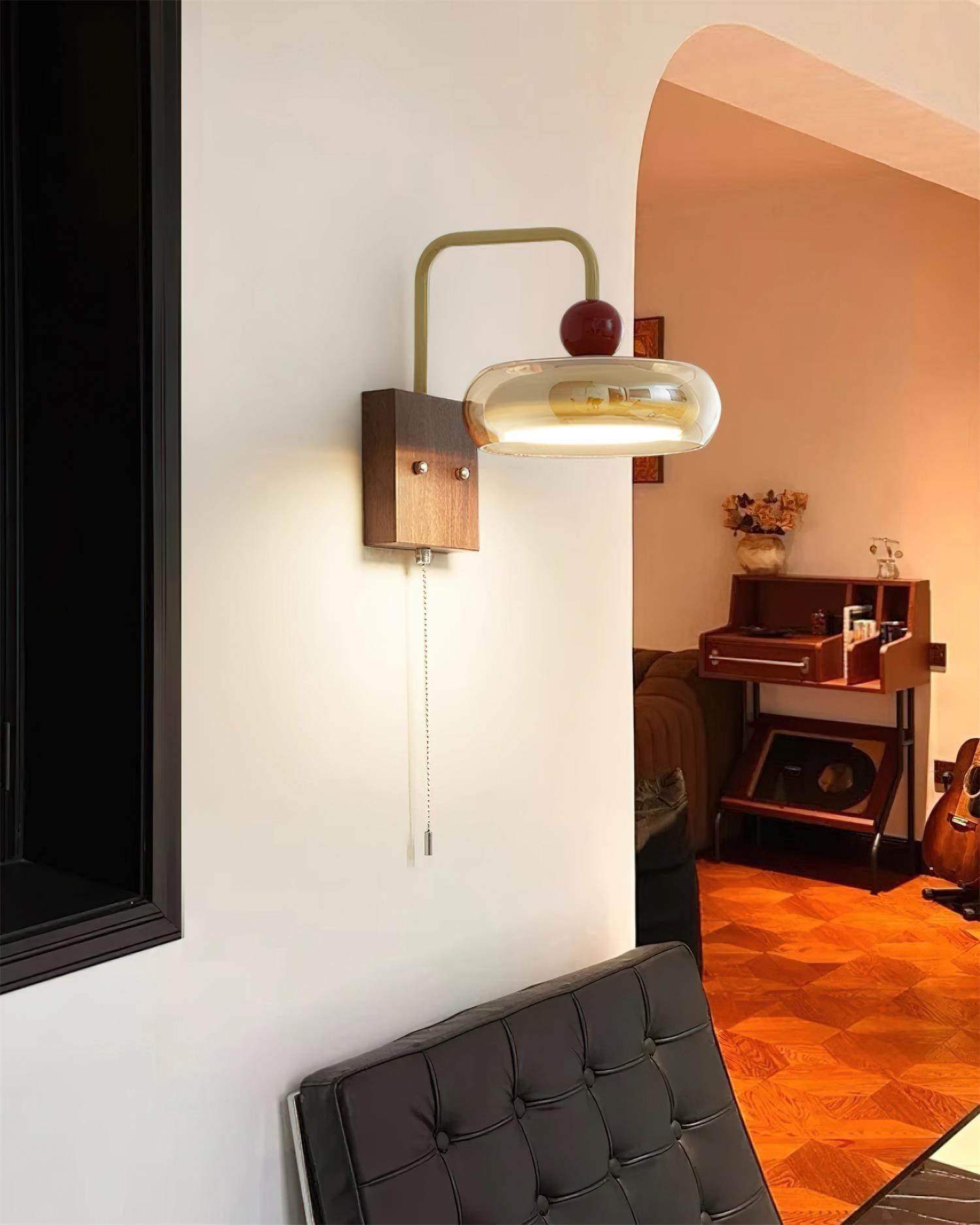 Eplio Retro Metal & Glass Wall Lamp - Lamp Copper