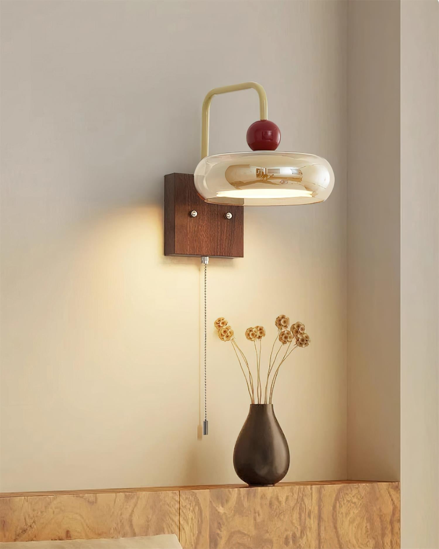 Eplio Retro Metal & Glass Wall Lamp - Lamp Copper