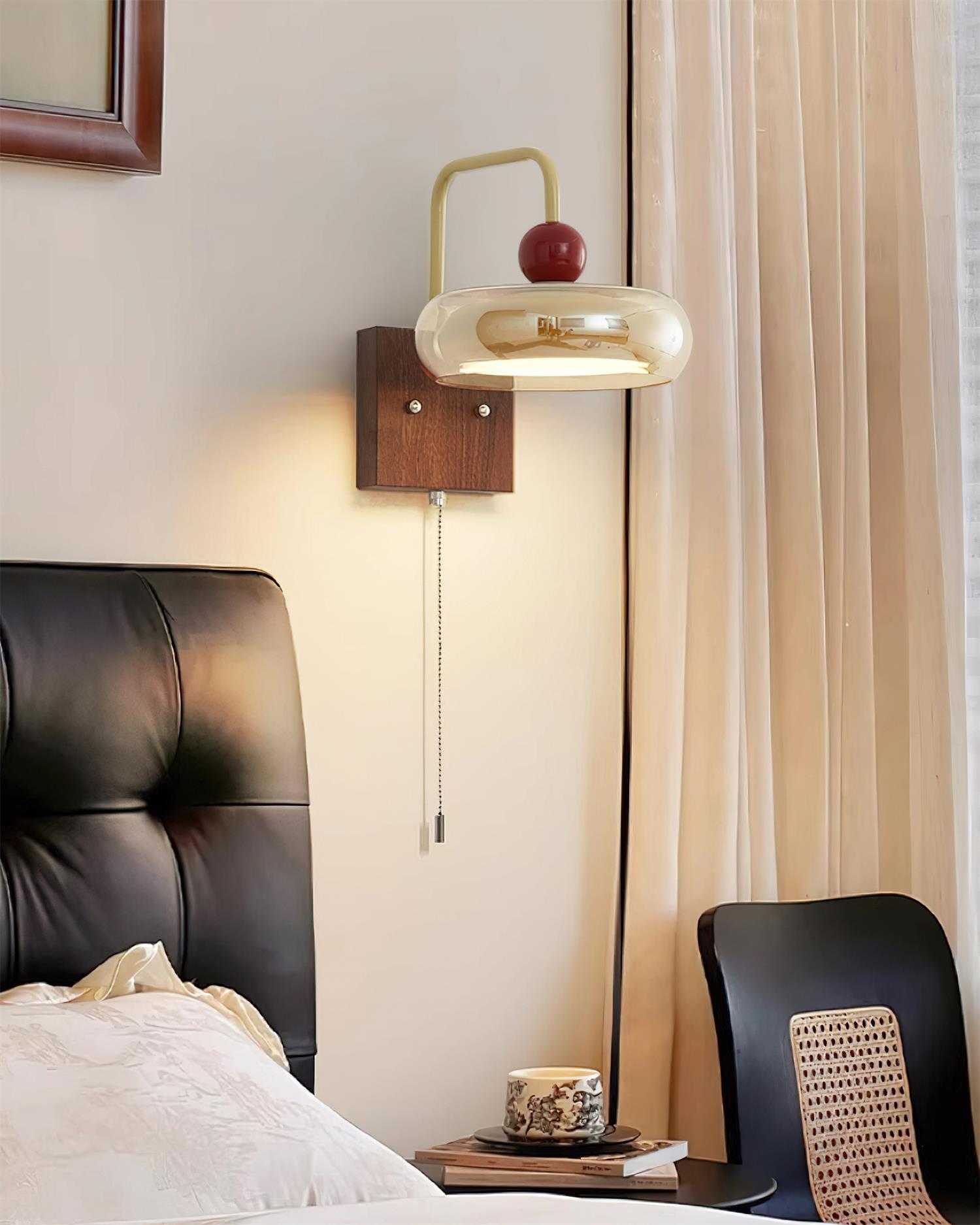 Eplio Retro Metal & Glass Wall Lamp - Lamp Copper