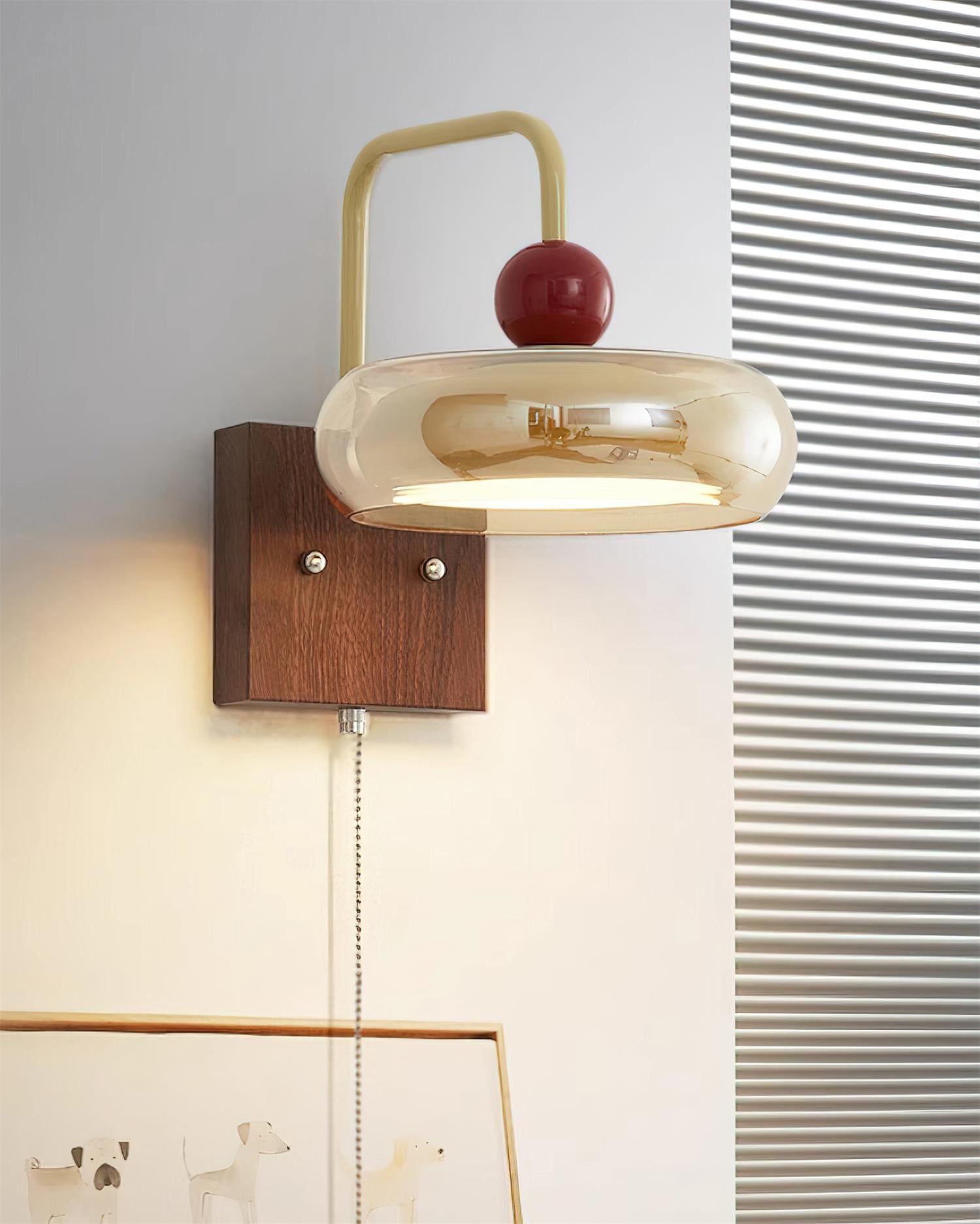 Eplio Retro Metal & Glass Wall Lamp - Lamp Copper