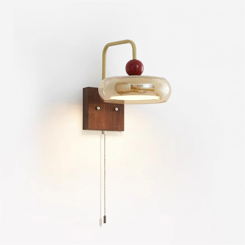 Eplio Retro Metal & Glass Wall Lamp - Lamp Copper