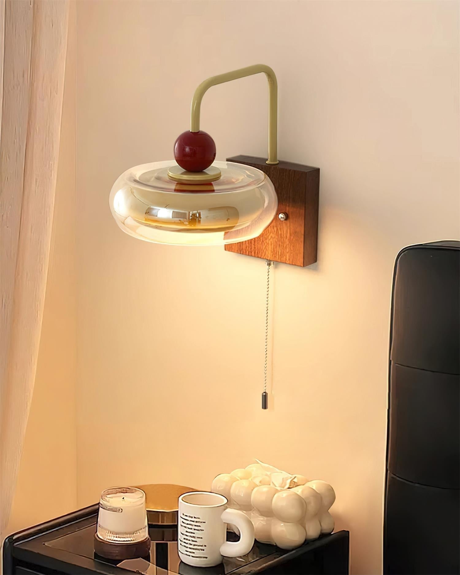 Eplio Retro Metal & Glass Wall Lamp - Lamp Copper