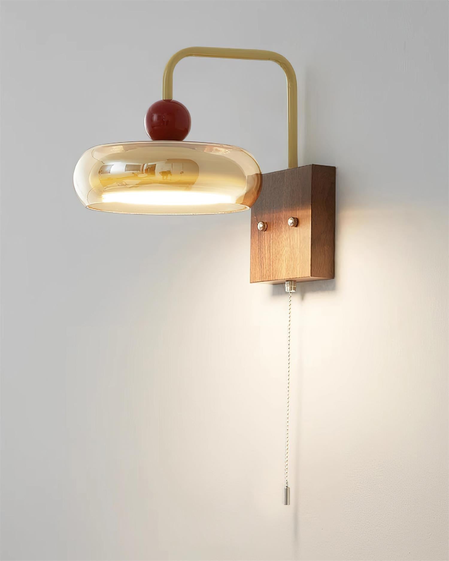 Eplio Retro Metal & Glass Wall Lamp - Lamp Copper