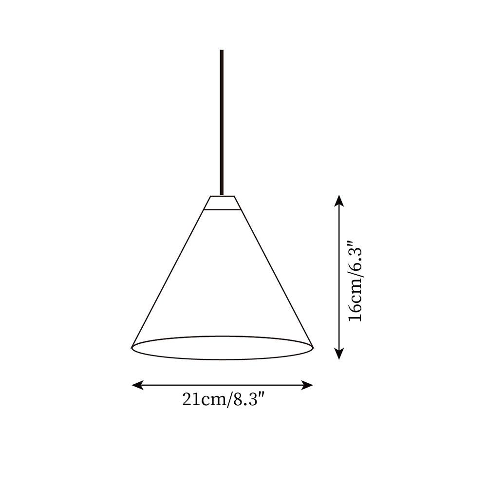 Pendant Light Black Cone Shade Industrial - Lamp Copper