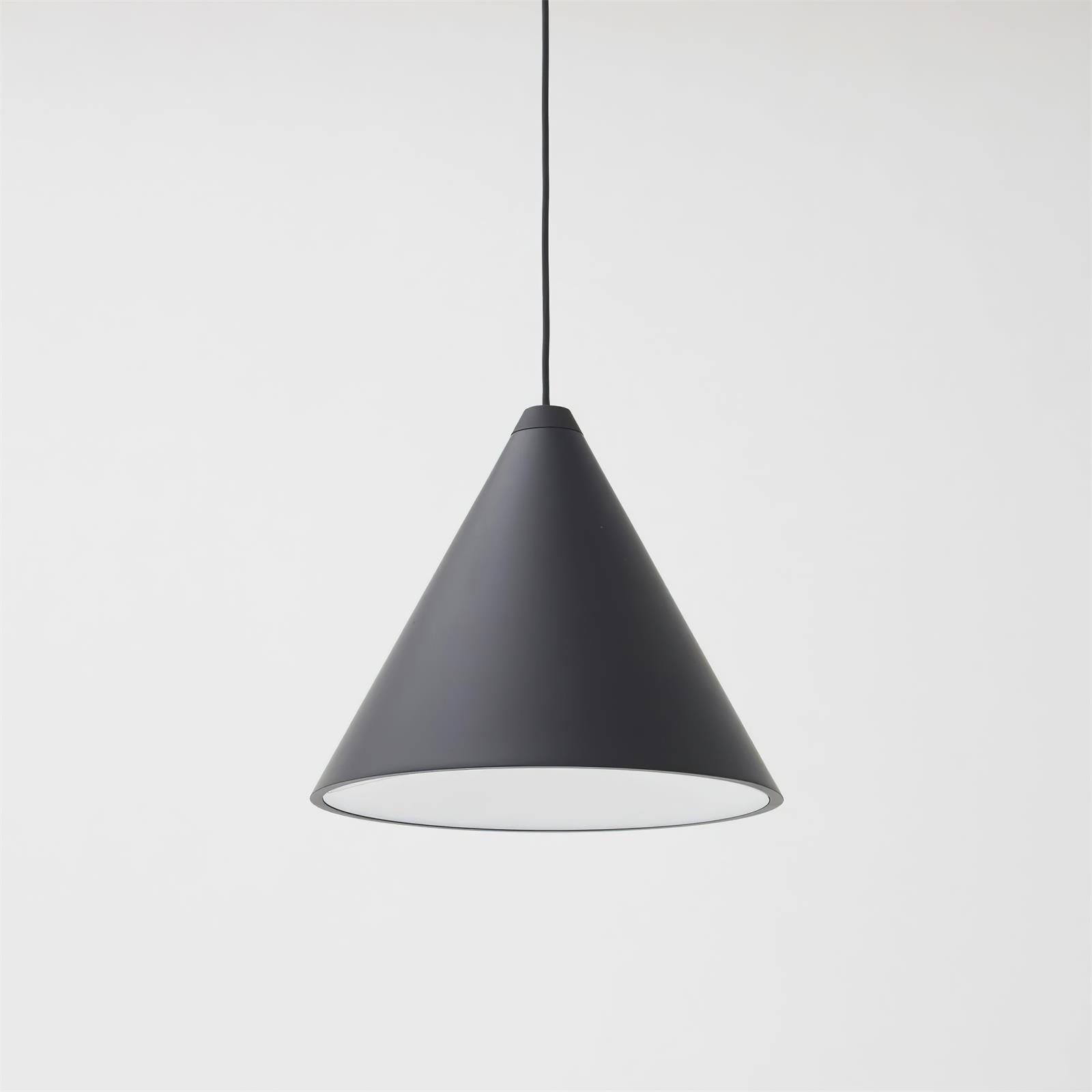 Pendant Light Black Cone Shade Industrial - Lamp Copper