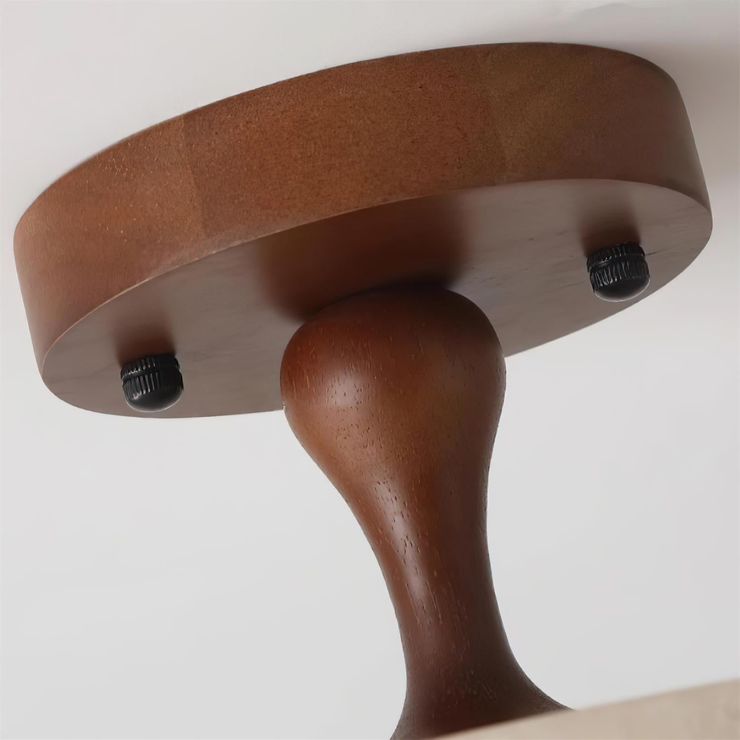 Dovai Travertine Semi Flush Ceiling Light - Lamp Copper