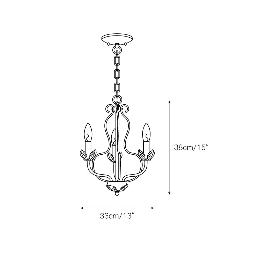 Avtalan Vintage Industrial Metal Chandelier - Lamp Copper