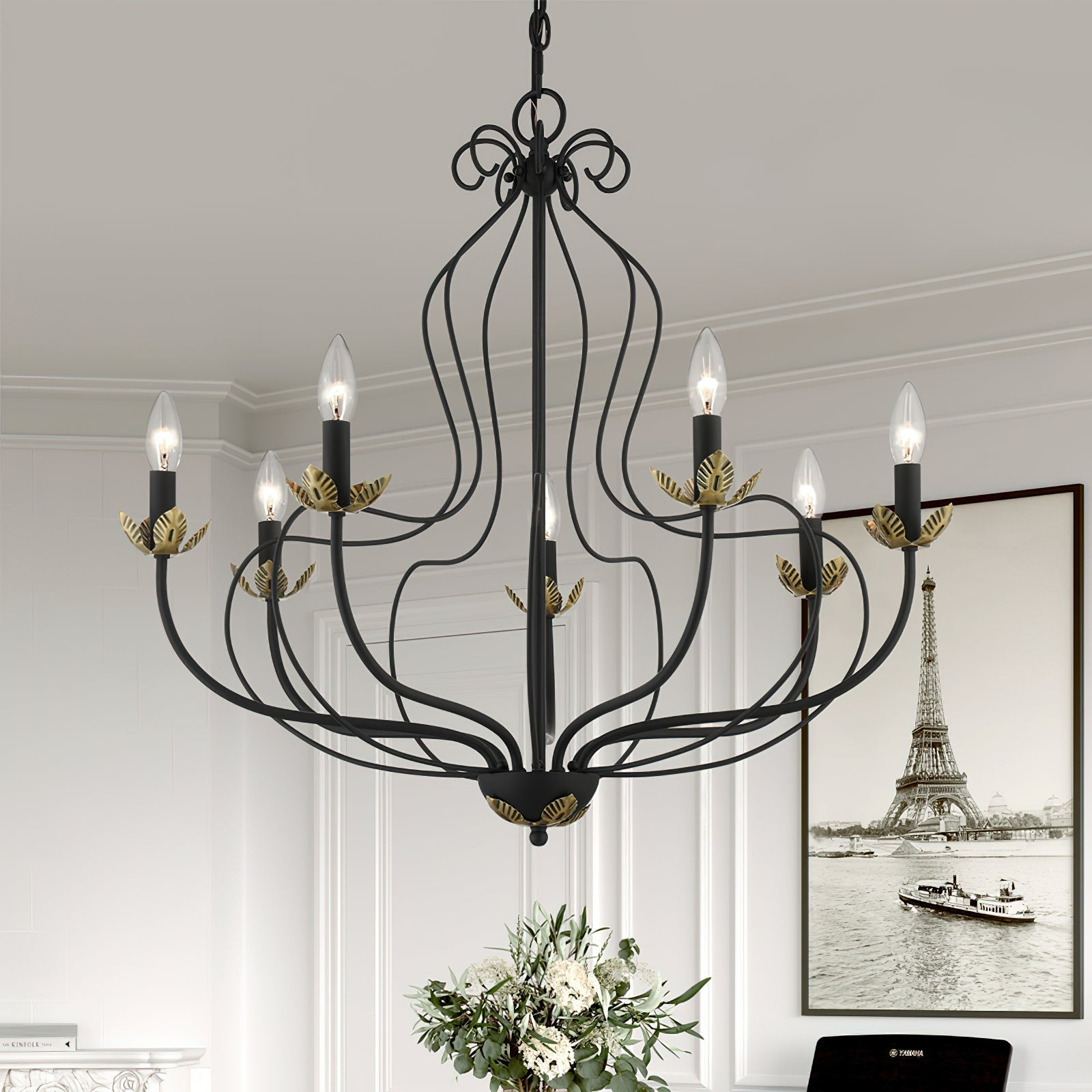 Avtalan Vintage Industrial Metal Chandelier - Lamp Copper