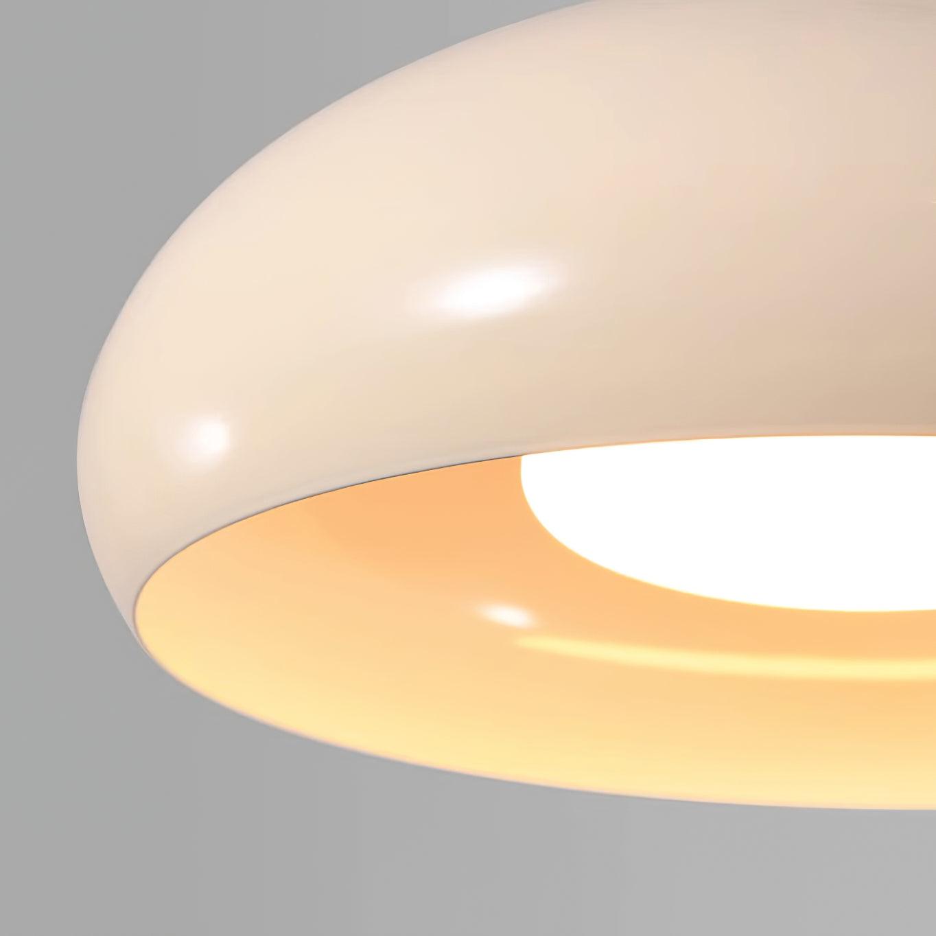 Pendant Light Dome Shade White Red - Lamp Copper