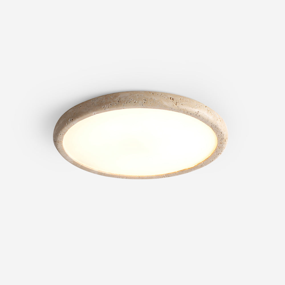 Lunaro Travertine Ceiling Light - Lamp Copper