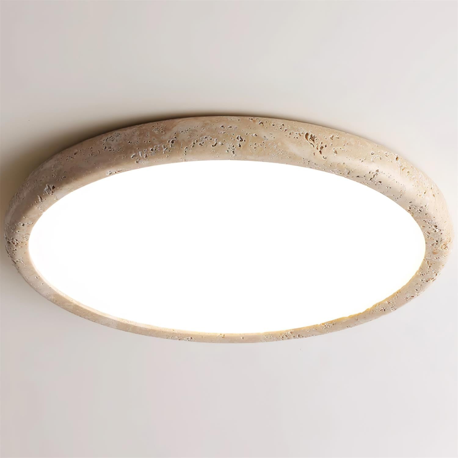 Lunaro Travertine Ceiling Light - Lamp Copper