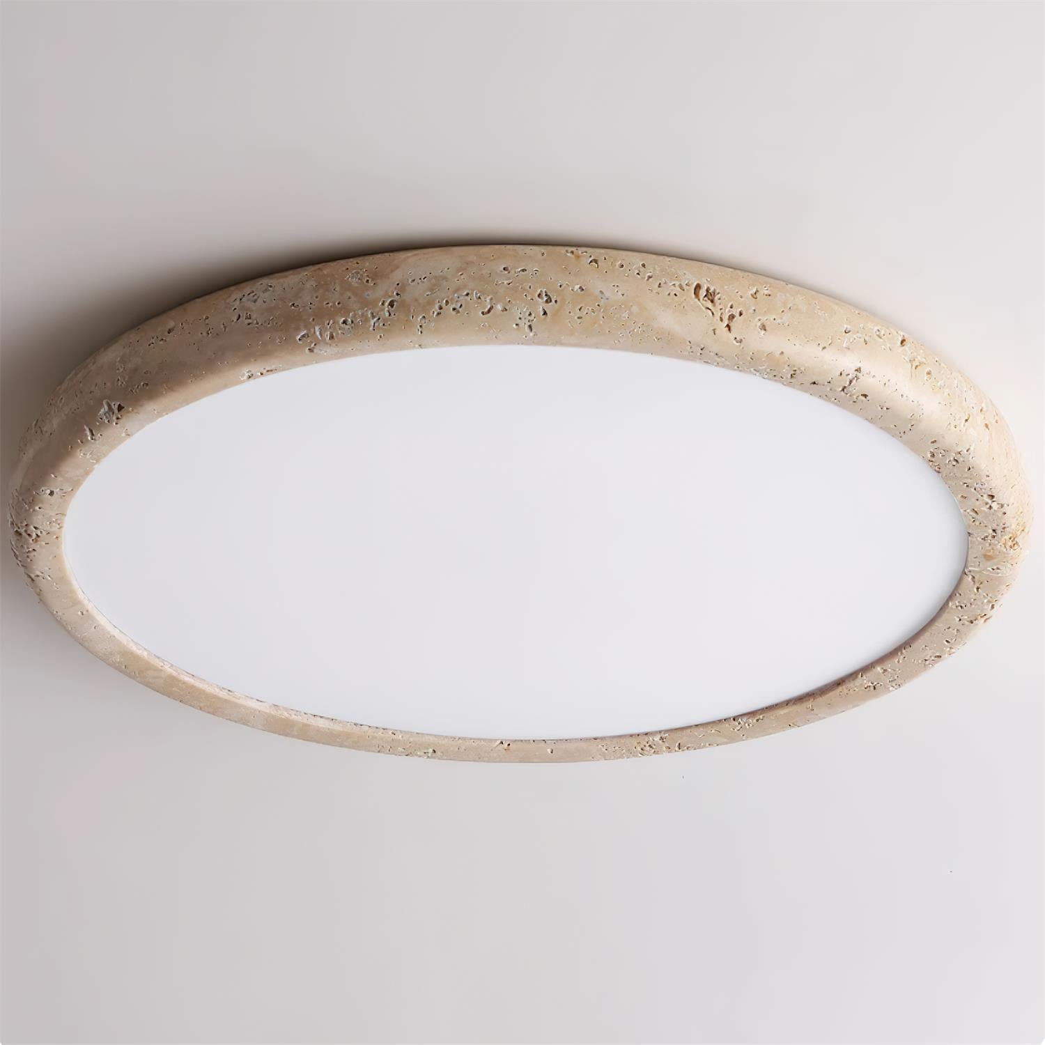 Lunaro Travertine Ceiling Light - Lamp Copper