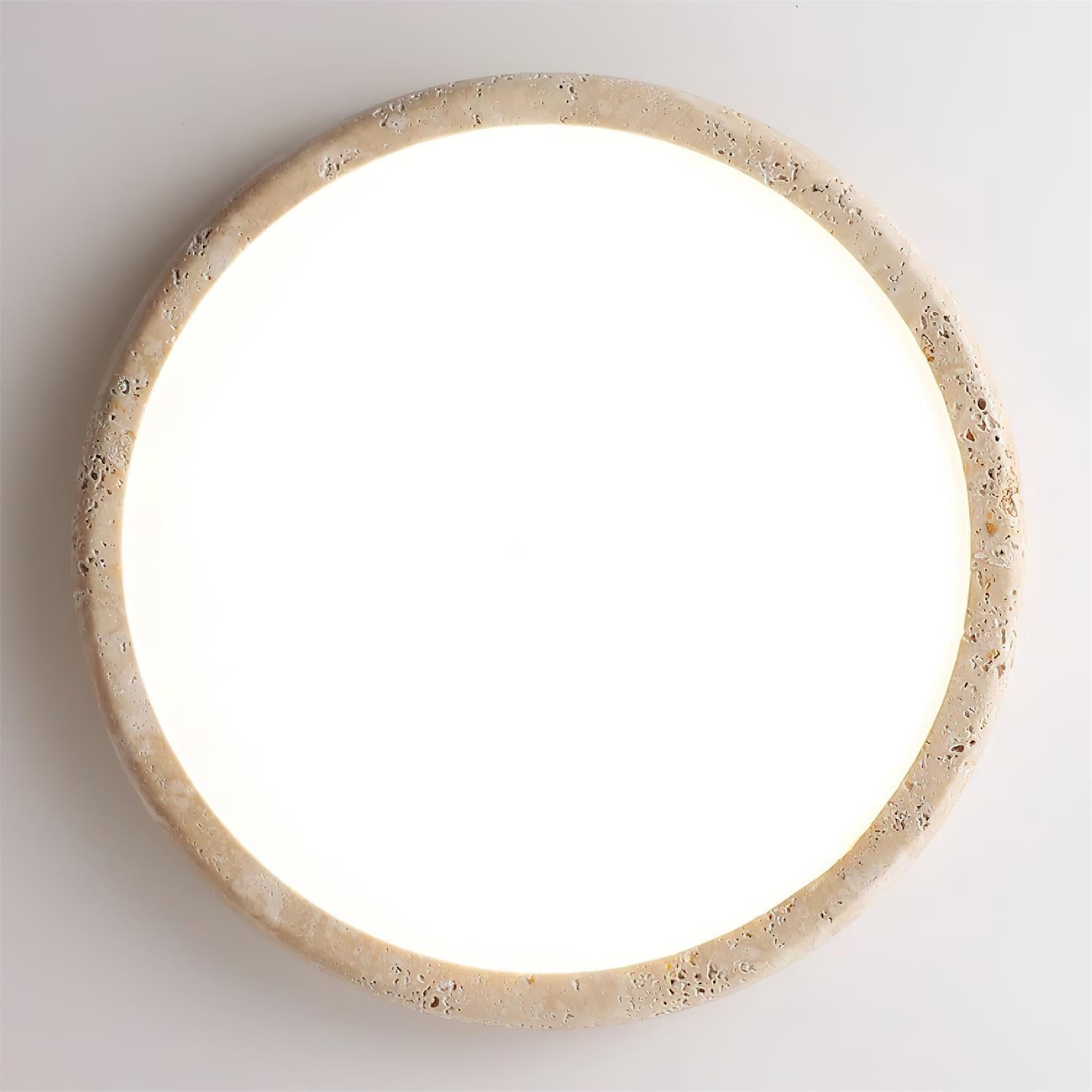 Lunaro Travertine Ceiling Light - Lamp Copper