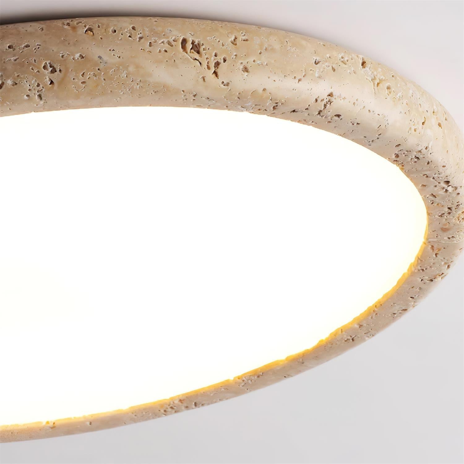 Lunaro Travertine Ceiling Light - Lamp Copper