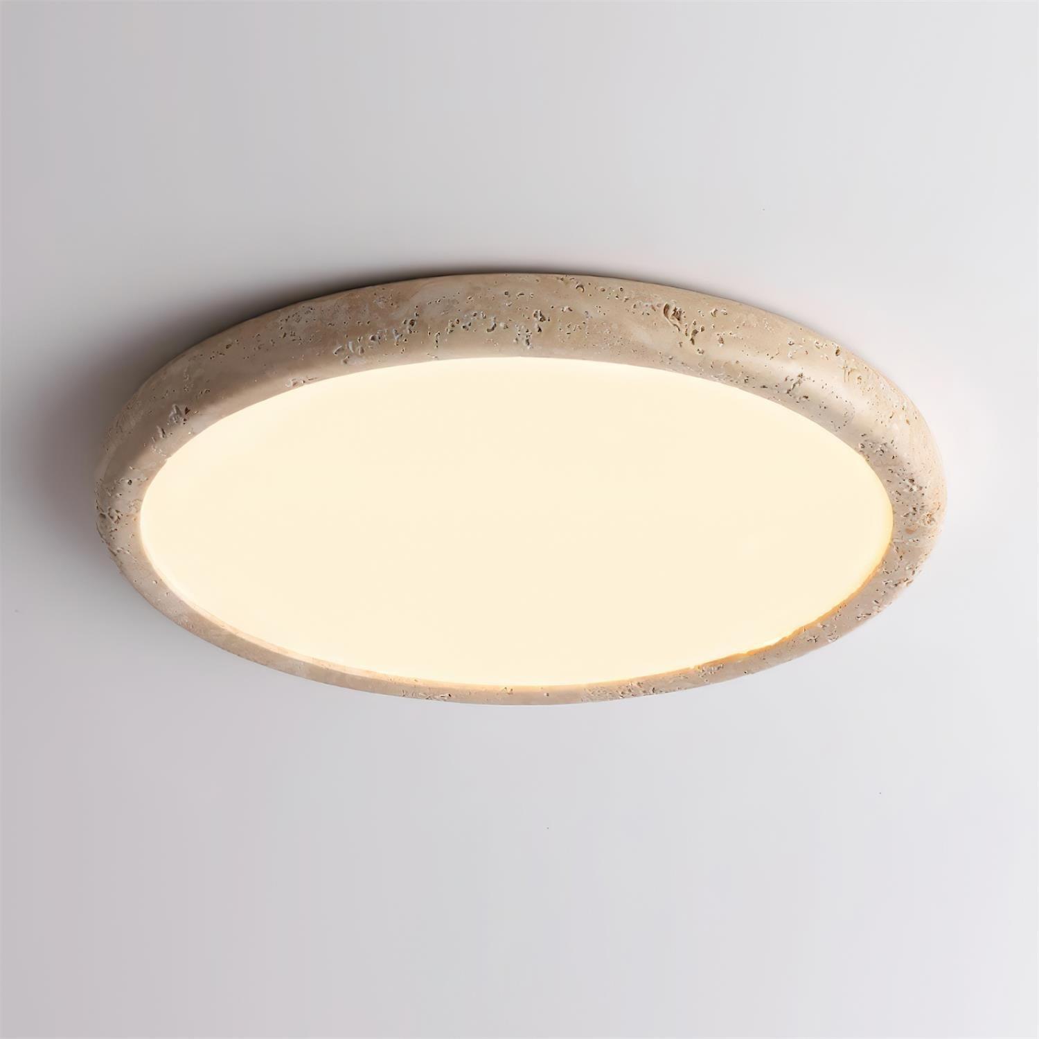 Lunaro Travertine Ceiling Light - Lamp Copper