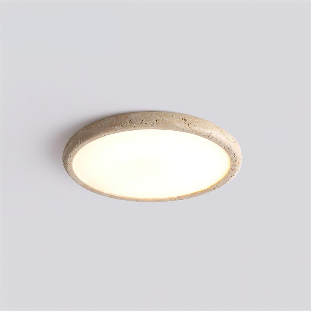 Lunaro Travertine Ceiling Light - Lamp Copper
