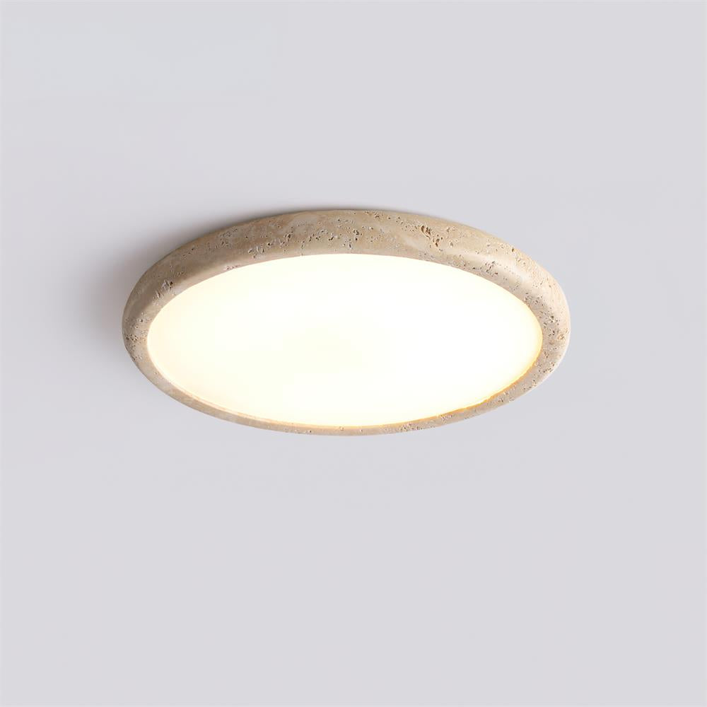 Lunaro Travertine Ceiling Light - Lamp Copper