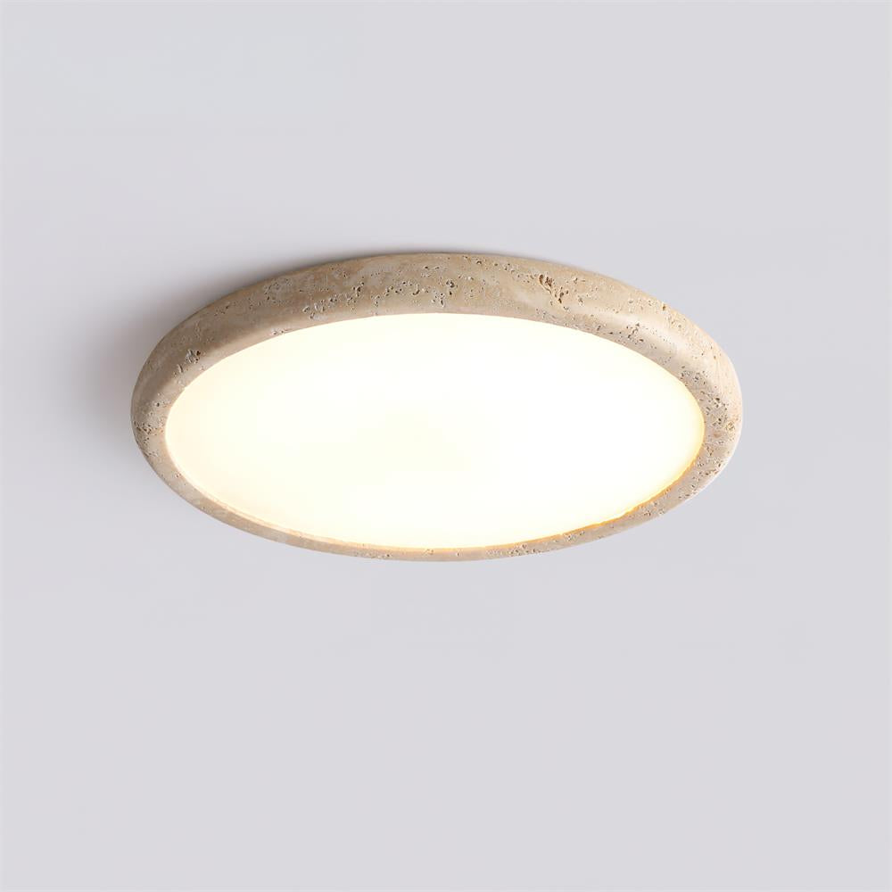 Lunaro Travertine Ceiling Light - Lamp Copper
