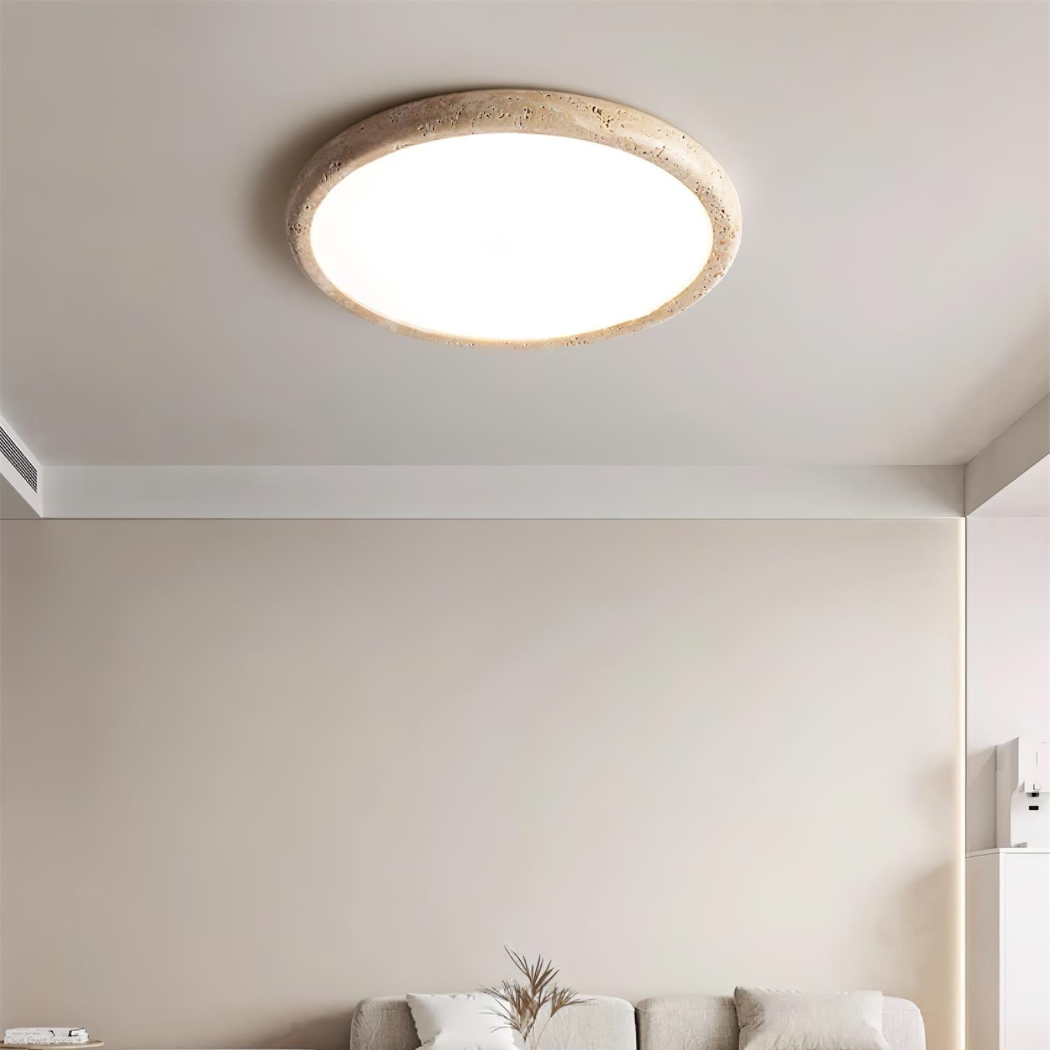 Lunaro Travertine Ceiling Light - Lamp Copper